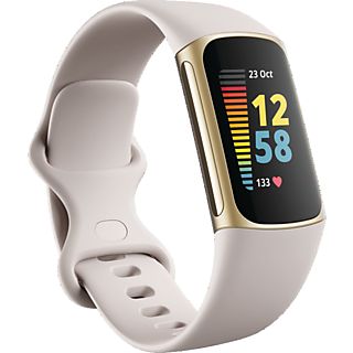 FITBIT Activity tracker Charge 5 Lunar White Soft Gold Stainless Steel (FB421GLWT)