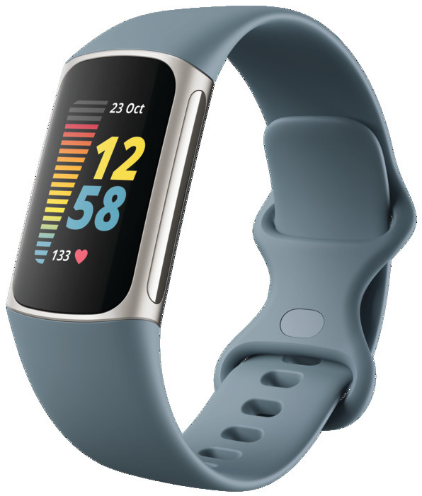 FITBIT Activity tracker Charge 5 Steel Blue Platinum Stainless Steel (FB421SRBU) Activity tracker