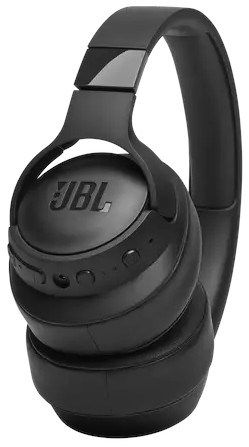 Casque JBL noir, vue latérale.
