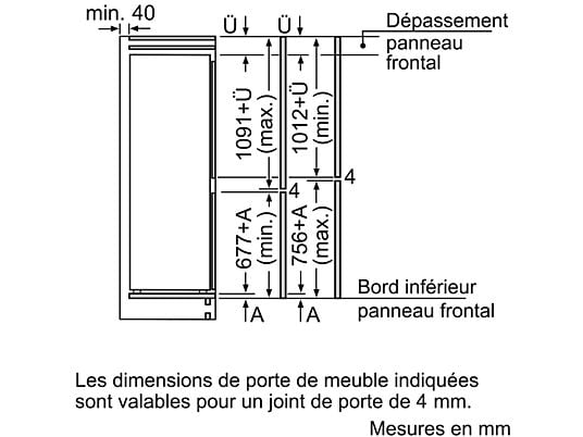 BOSCH Frigo-congélateur encastrable E (KIV86VSE0)