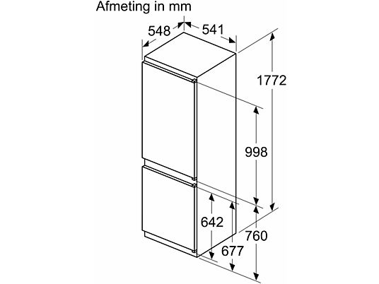 BOSCH Frigo-congélateur encastrable E (KIV86VSE0)