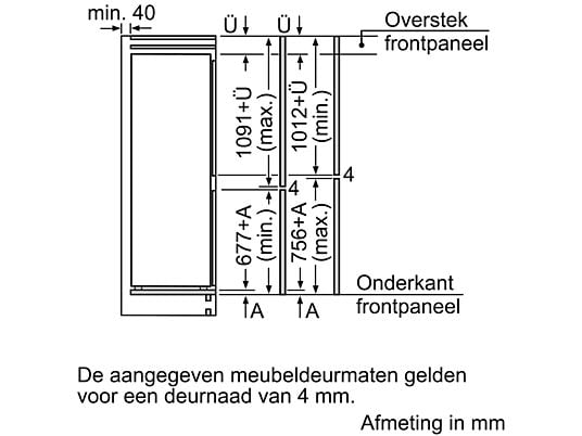 BOSCH Frigo-congélateur encastrable E (KIV86VSE0)