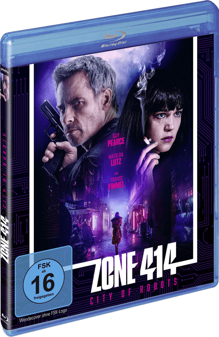 Eine Blu-ray-Disc-Hülle mit einem Filmplakat mit zwei Personen, einer Pistole und einem Stadt-Hintergrund.