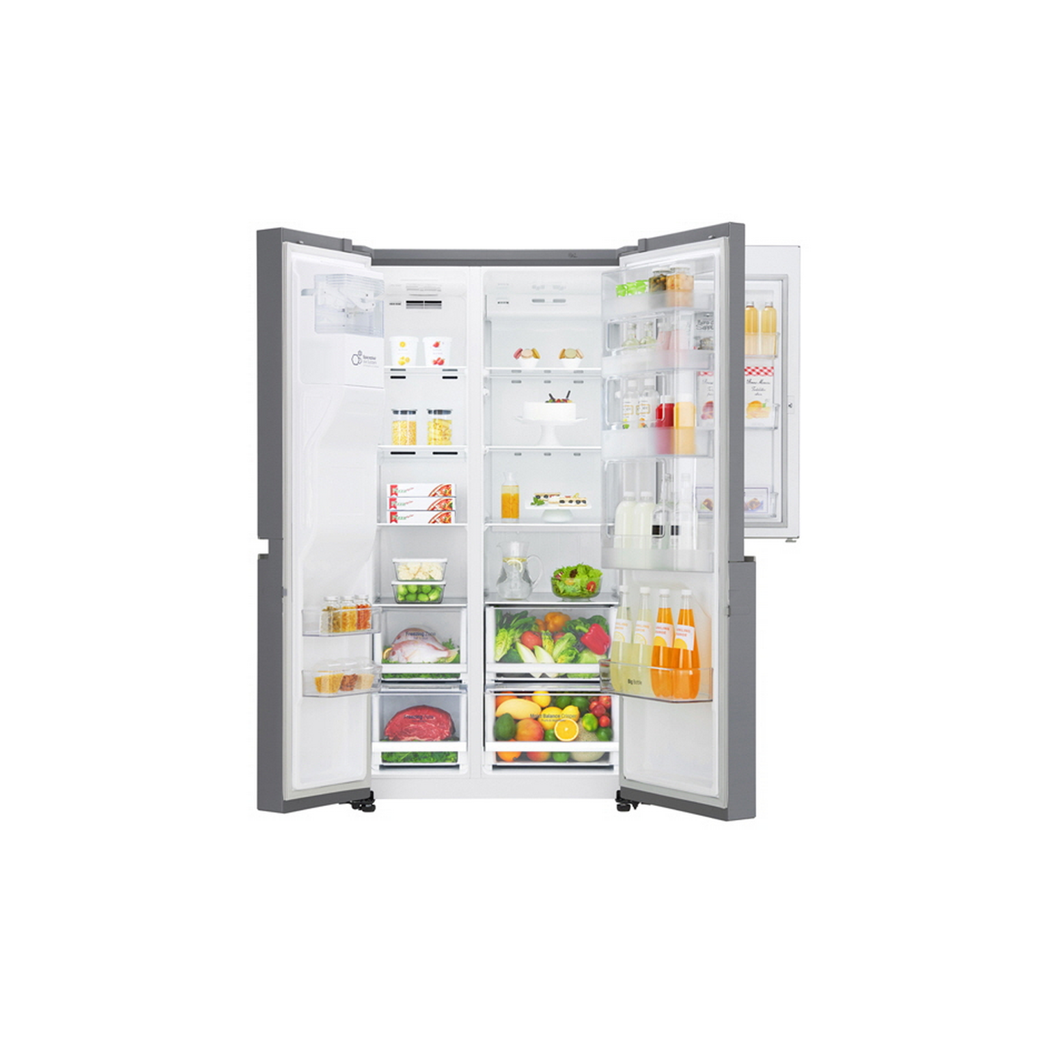 Frigorífico americano - LG GSJ760PZXV, 422 l, No Frost, 179 cm, Dispensador de agua, Inox