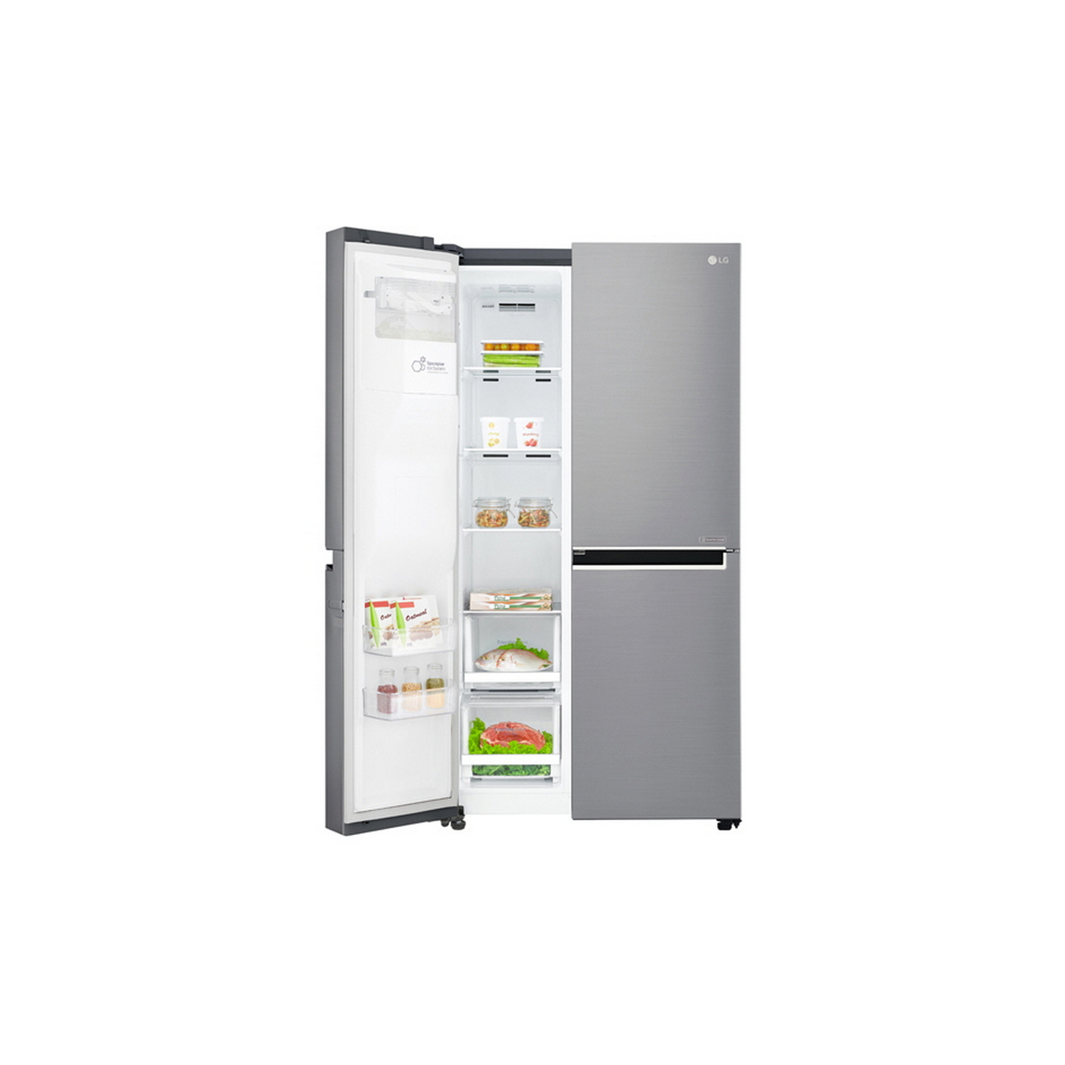 Frigorífico americano - LG GSJ760PZXV, 422 l, No Frost, 179 cm, Dispensador de agua, Inox