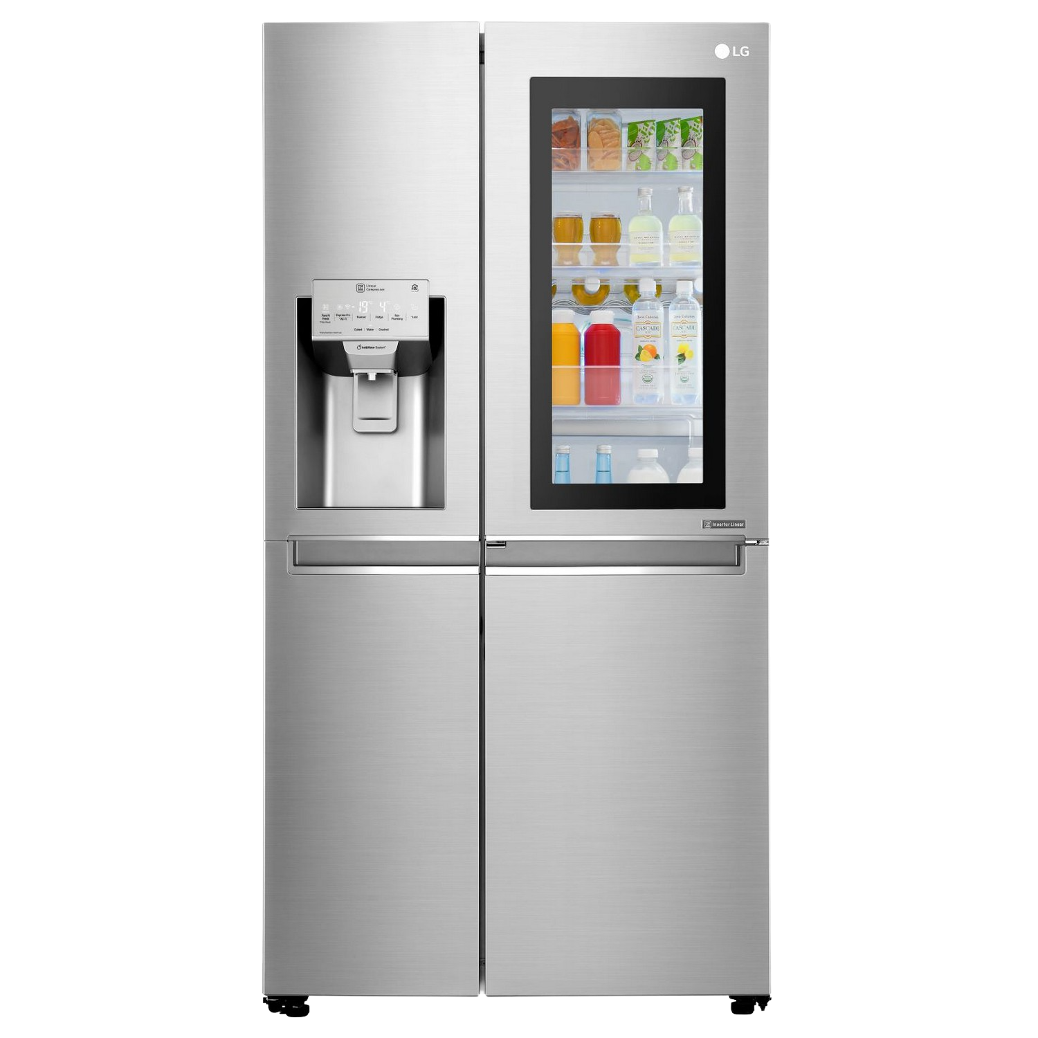 Frigorífico americano - LG GSX961NSVZ, Door in Door, No Frost, Dispensador agua y hielo, Inox