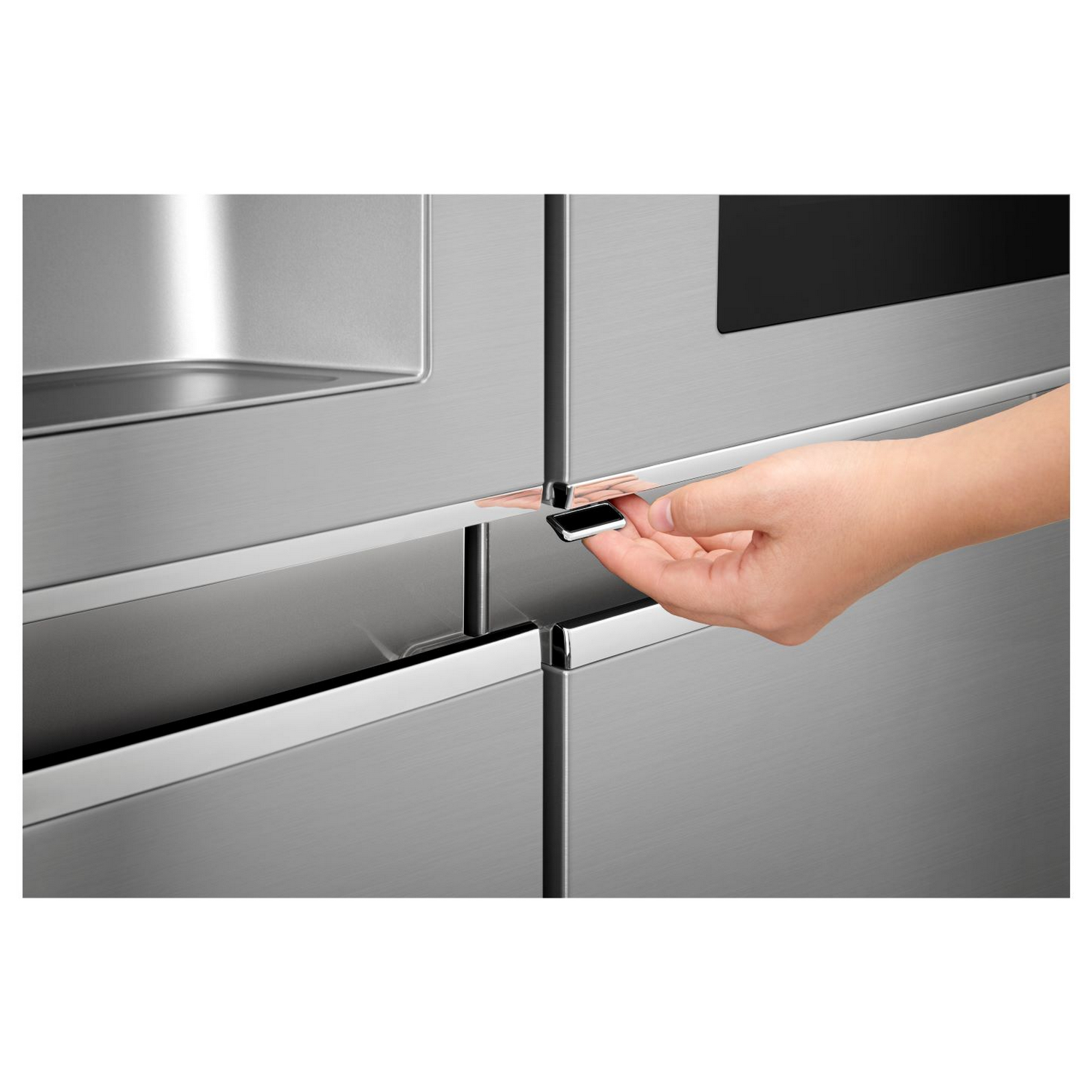 Frigorífico americano - LG GSX961NSVZ, Door in Door, No Frost, Dispensador agua y hielo, Inox
