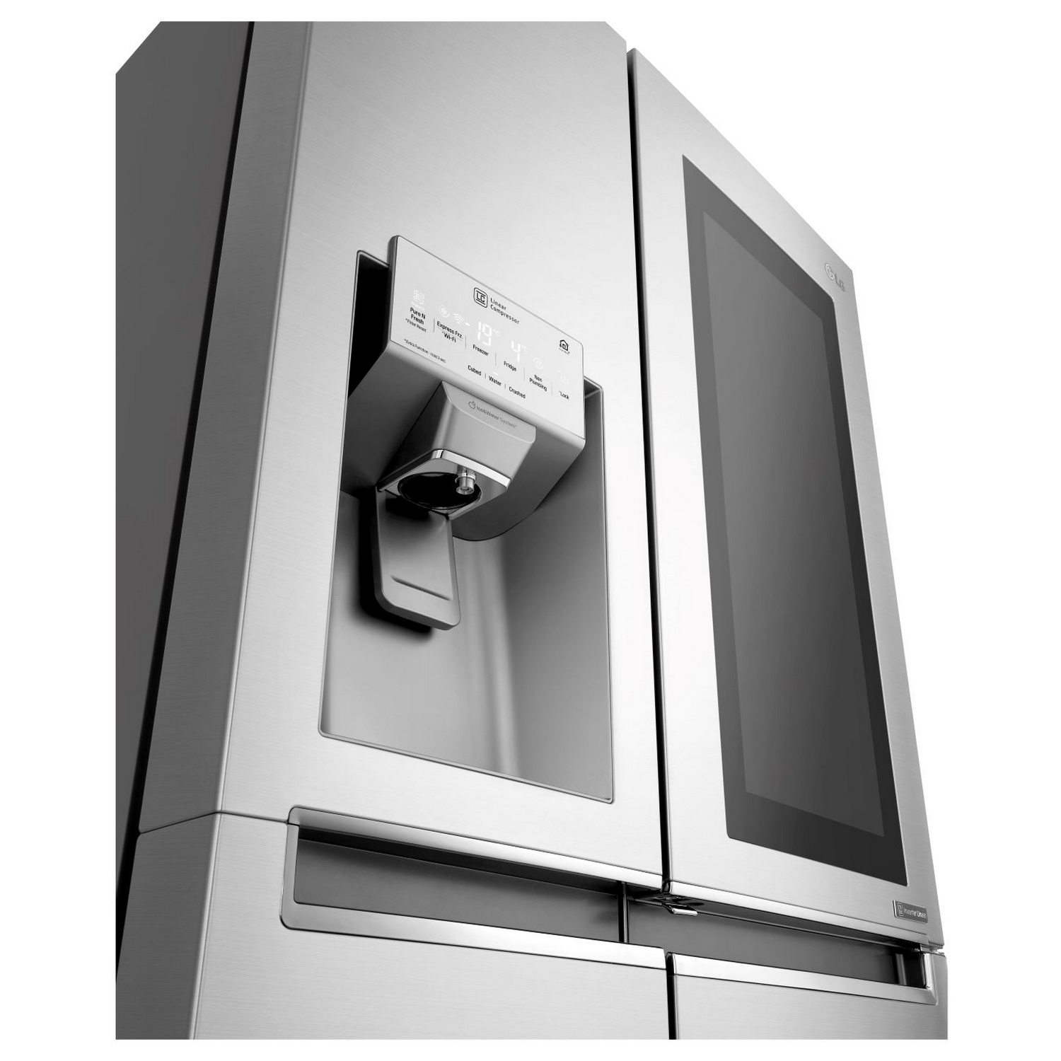 Frigorífico americano - LG GSX961NSVZ, Door in Door, No Frost, Dispensador agua y hielo, Inox