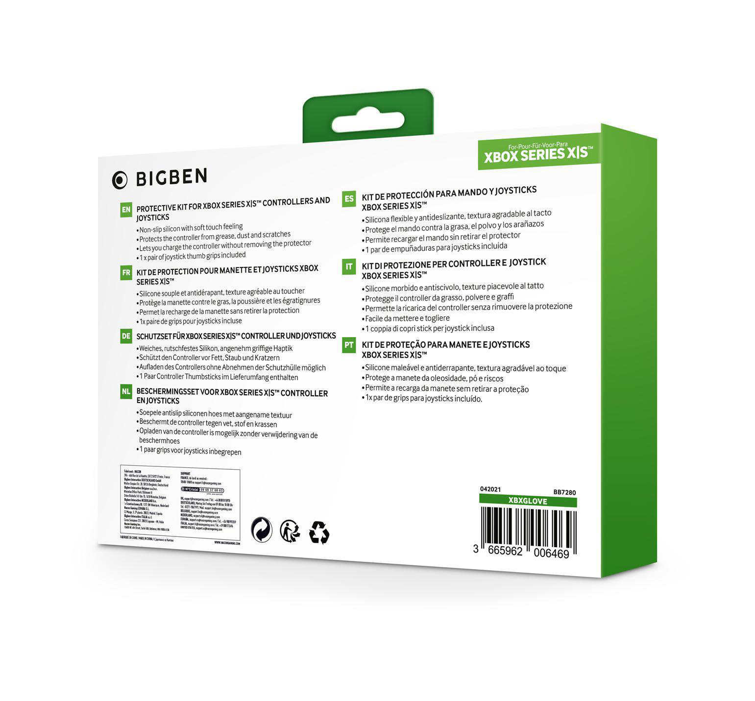BIGBEN Schutzset für XBOX Controller Joysticks, CAMO X|S™ und SERIES Controllerzubehör, GREEN