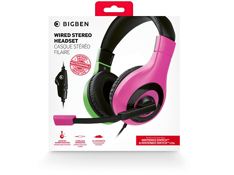 für Lite, Stereo Headset Switch™ Headset & Over-ear Gaming Nintendo Mehrfarbig BIGBEN