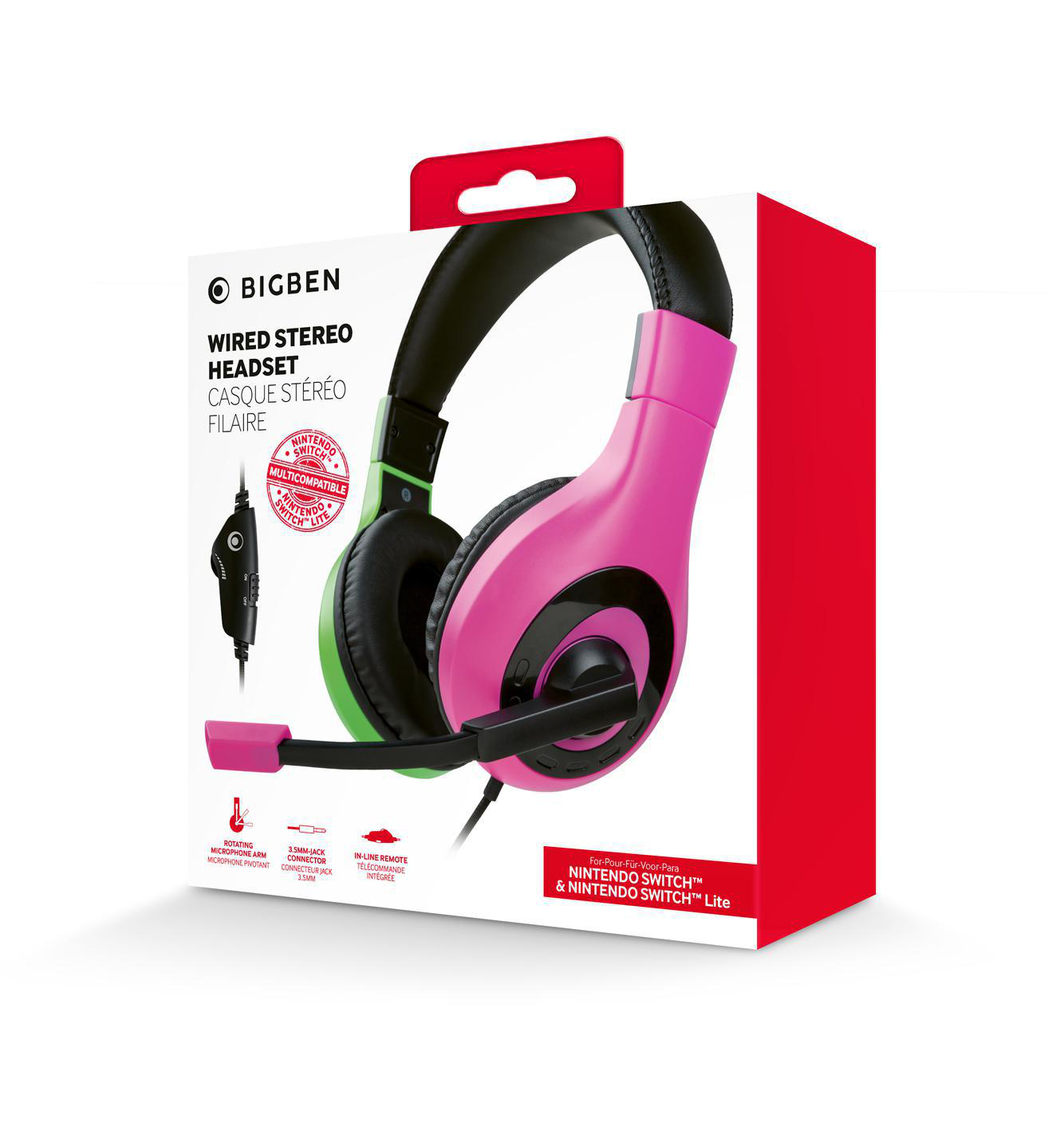 Headset Mehrfarbig & Lite, BIGBEN Headset Switch™ für Gaming Nintendo Stereo Over-ear