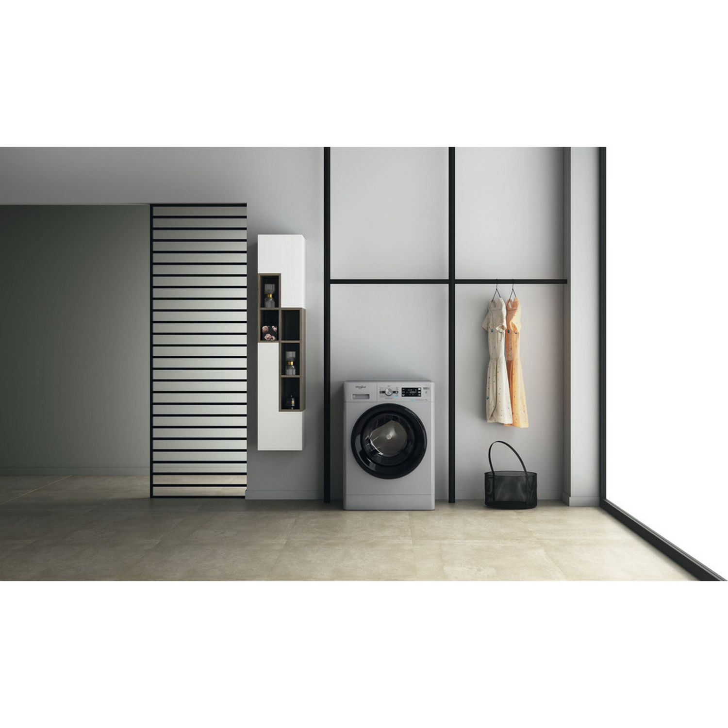 Lavadora carga frontal - Whirlpool FFB 8258 SBV SP, 8 kg, 1200 rpm, 6th Sense, 13 Programas, Plata