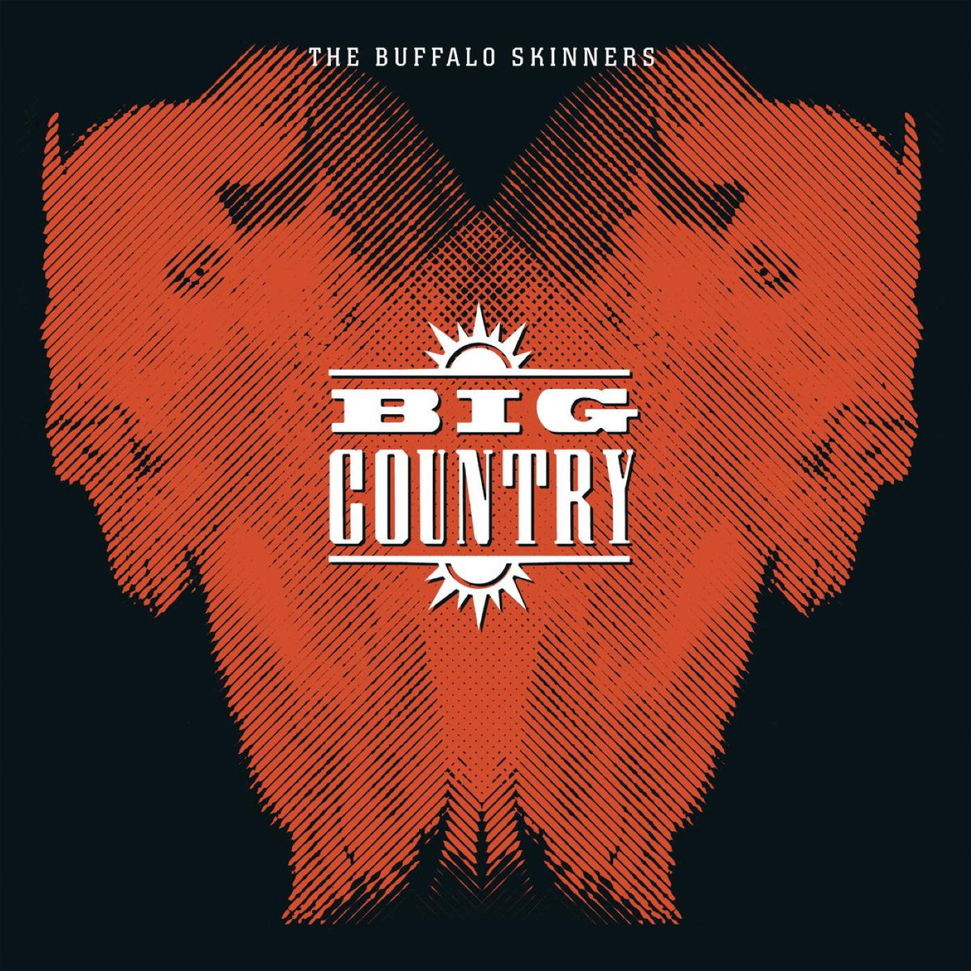 Album borító stilizált narancs és fekete dizájnnal, középen a 'BIG COUNTRY' szöveggel.