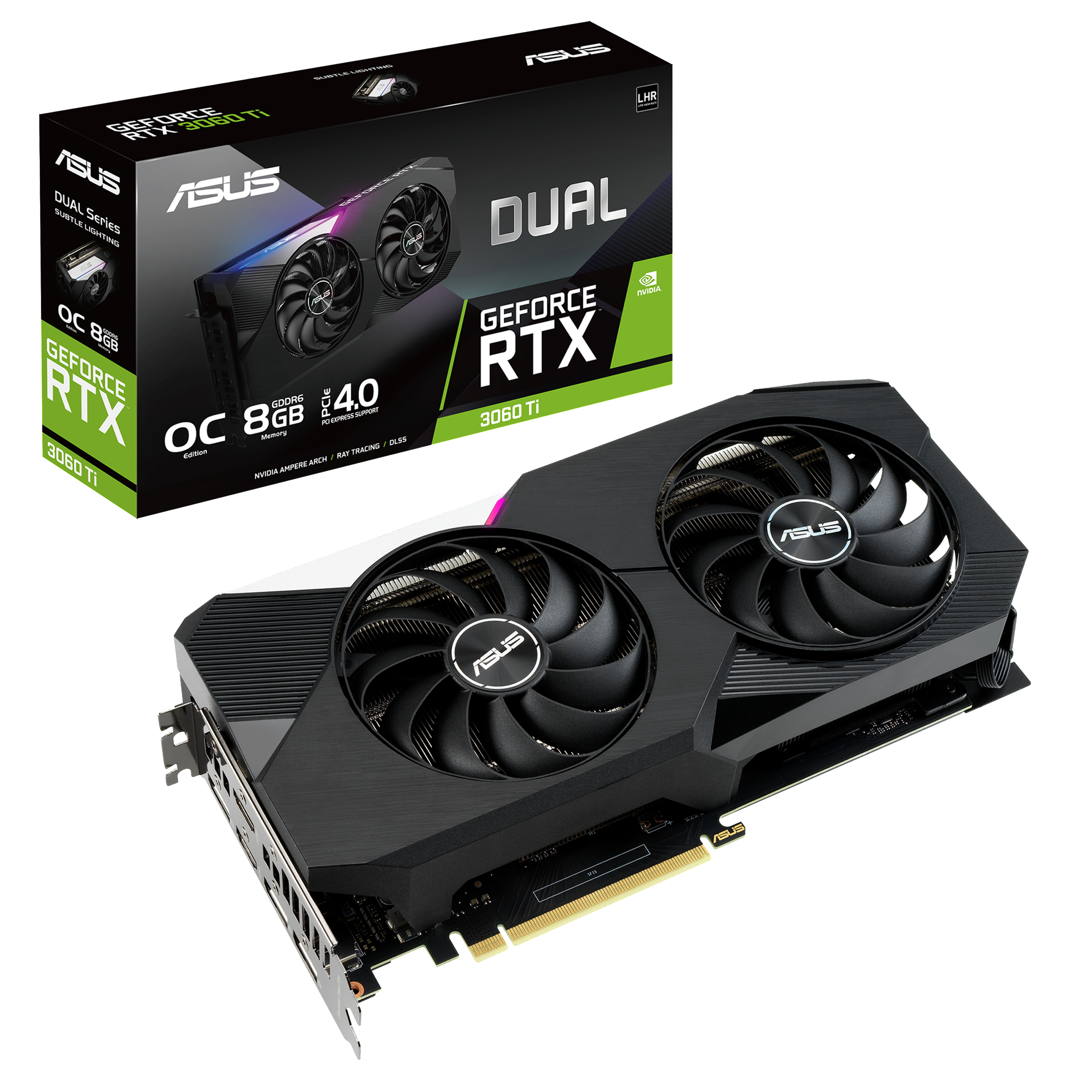 ASUS GeForce RTX™ 3060 Ti Dual Gaming OC Edition V2 8GB LHR (90YV0G1J-M0NA00) (NVIDIA, Grafikkarte)