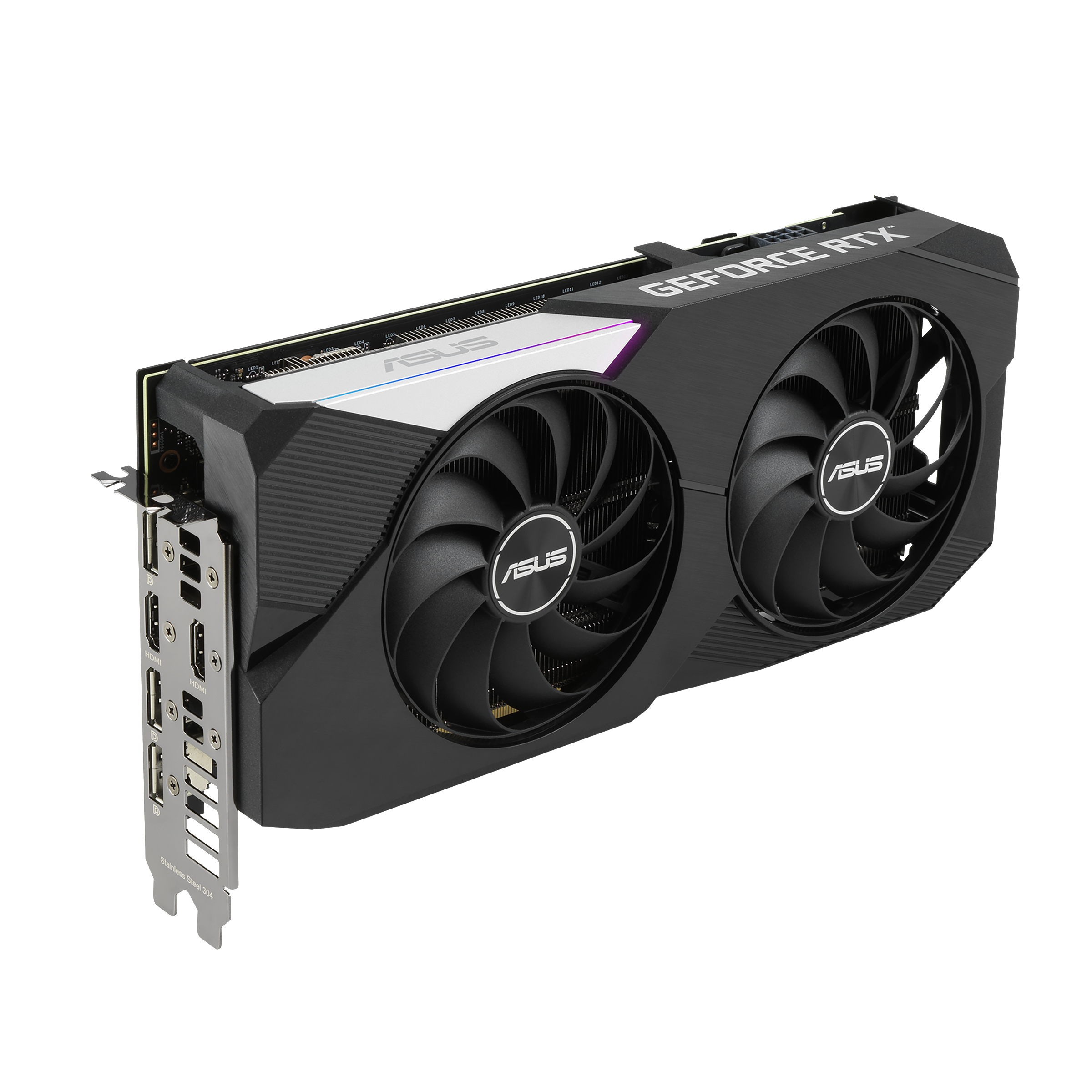 ASUS GeForce RTX™ 3060 Ti Dual Gaming OC Edition V2 8GB LHR (90YV0G1J-M0NA00) (NVIDIA, Grafikkarte)