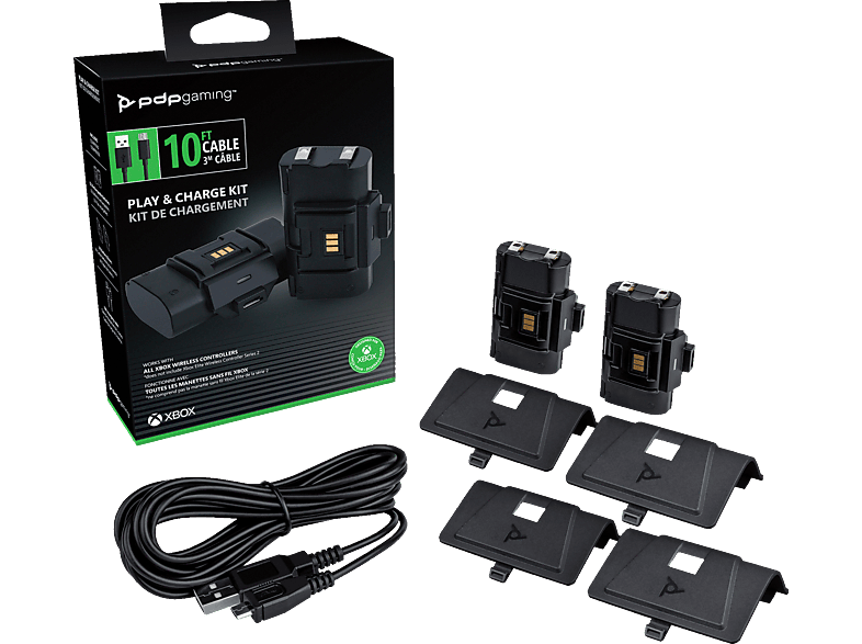 PDP Play & Charge Kit für XBox Series X Controller; Zubehör für Xbox-Serie X|S