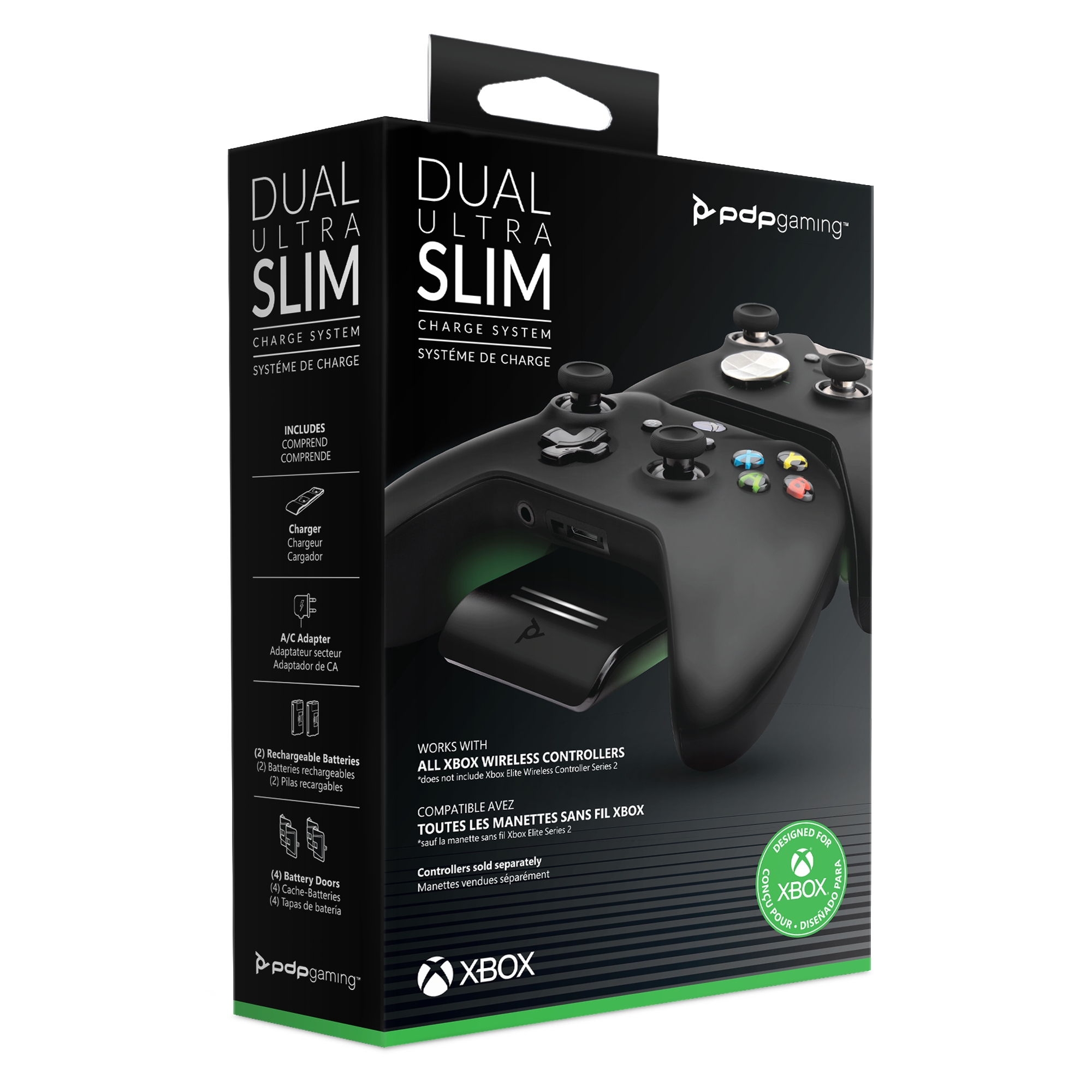 Xbox Schwarz LLC Ultra Zubehör PDP Slim Series Ladesystem, X, für PDP Gaming