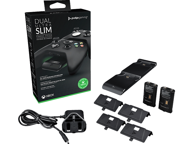PDP LLC PDP Gaming Ultra Slim Ladesystem, Zubehör für Xbox Series X, Schwarz