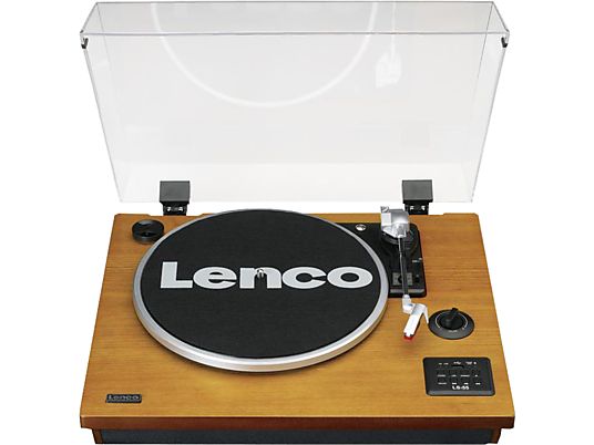 LENCO LS 55 - Plattenspieler (Walnuss/Schwarz/Transparent)