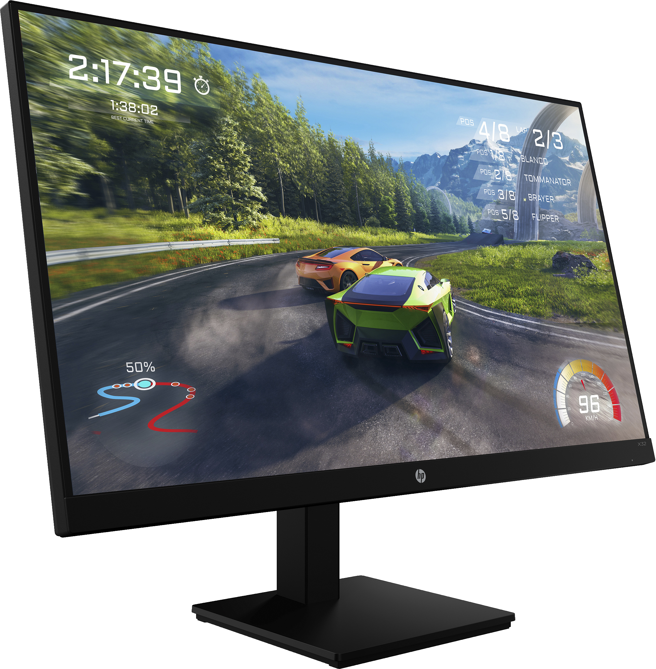 HP X32 31,5 Zoll QHD 165 ms Reaktionszeit, Gaming Hz) Monitor (1