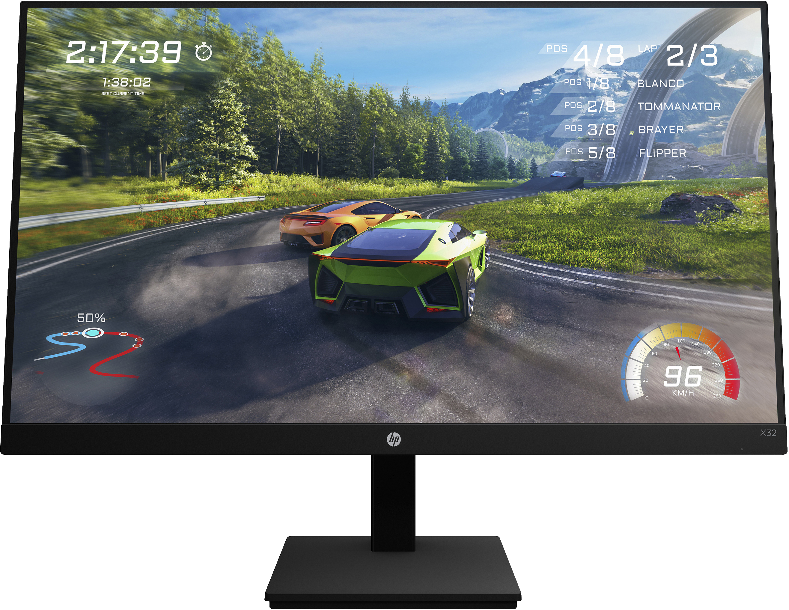 HP X32 31,5 Zoll QHD 165 ms Reaktionszeit, Gaming Hz) Monitor (1