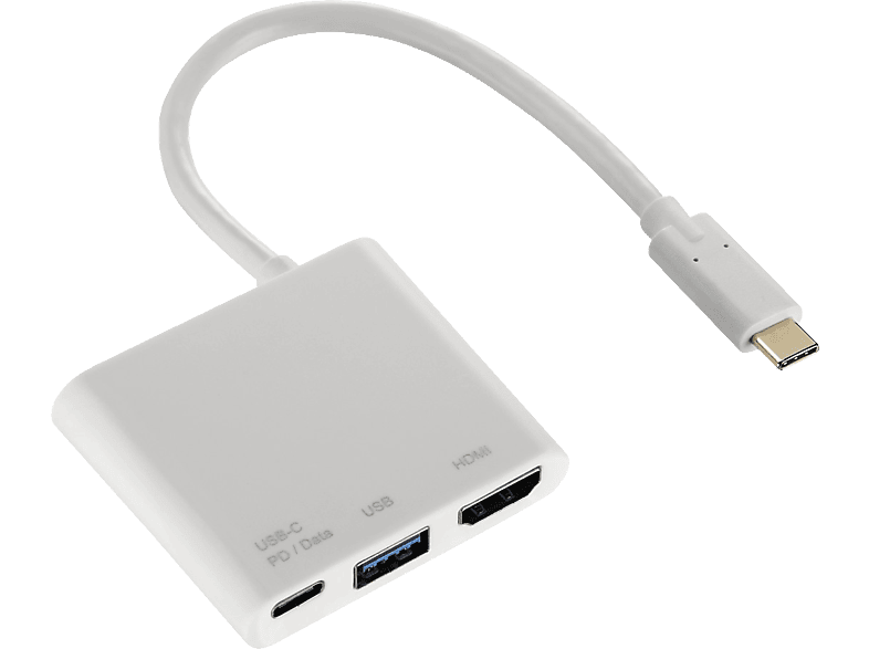 Proberen Taalkunde Eeuwigdurend HAMA USB-C naar USB-3.1, HDMI en USB-C adapter 3 sterren wit kopen? |  MediaMarkt