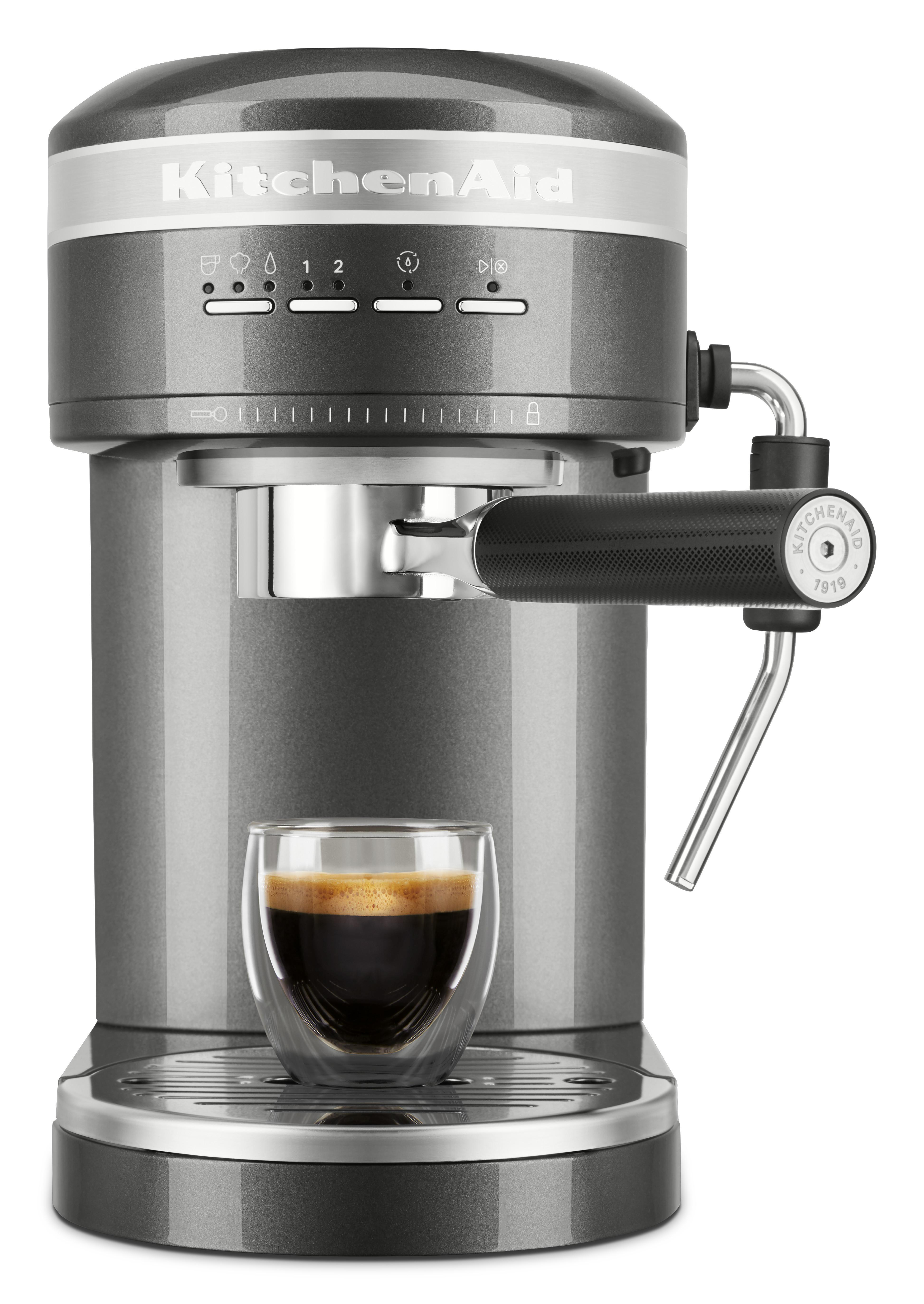 KITCHENAID 5KES6503EMS ARTISAN  Espressomaschine Medaillon Silber
