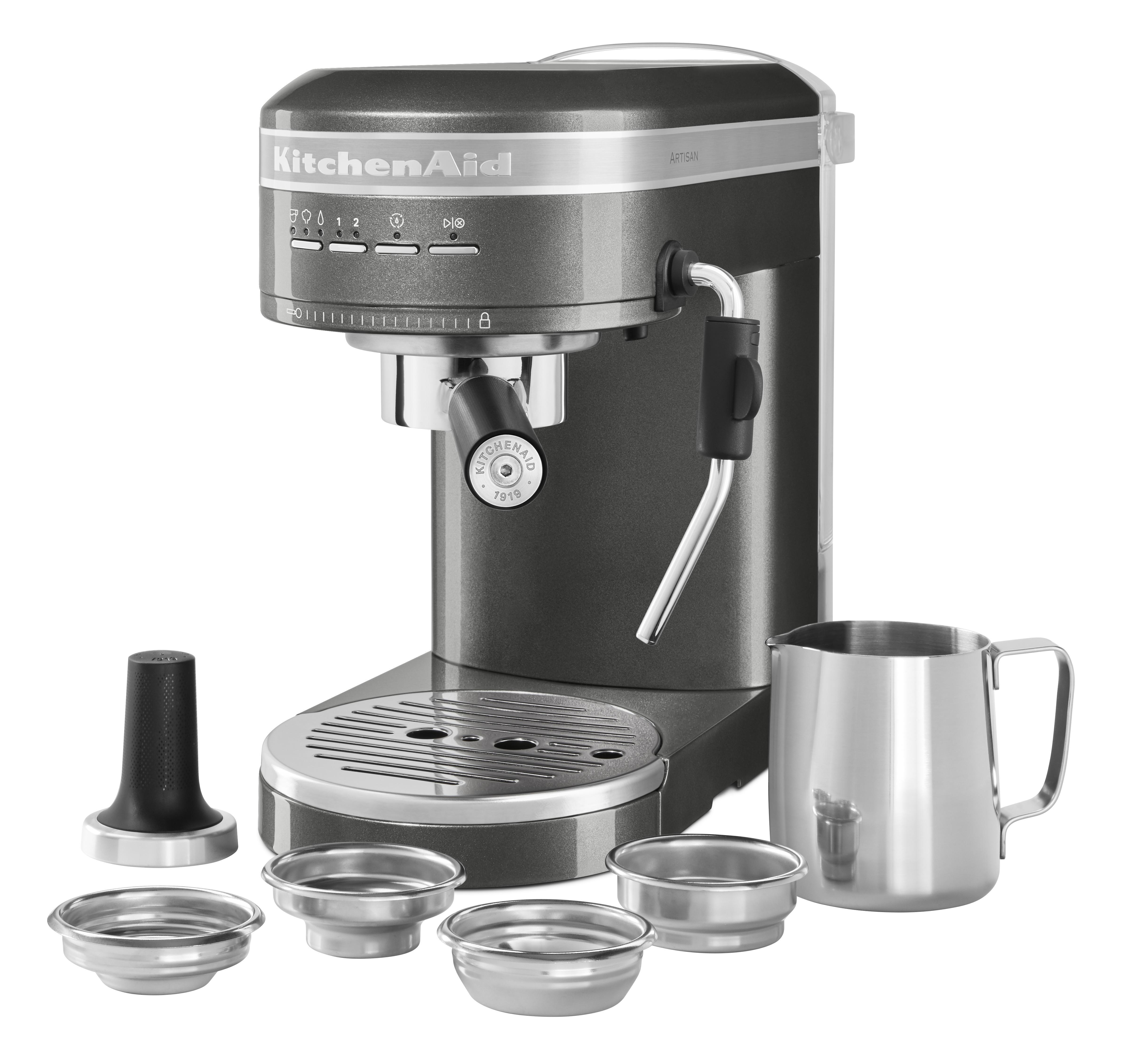 KITCHENAID 5KES6503EMS ARTISAN  Espressomaschine Medaillon Silber