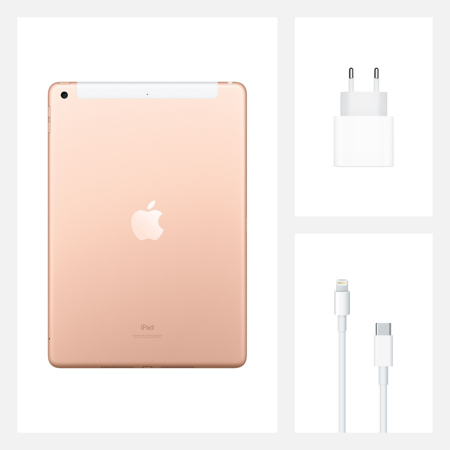 Apple iPad (2020 8ª gen), 128 GB, Oro, 10.2 ", WiFi+Cell, Retina, Chip A12 Bionic, iPadOS 14