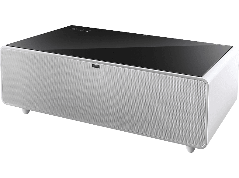 CASO Design Sound & Cool Tisch-Kühlschrank und Soundstation (F, 460 mm  hoch, Schwarz/Weiß) Mini Kühlschrank