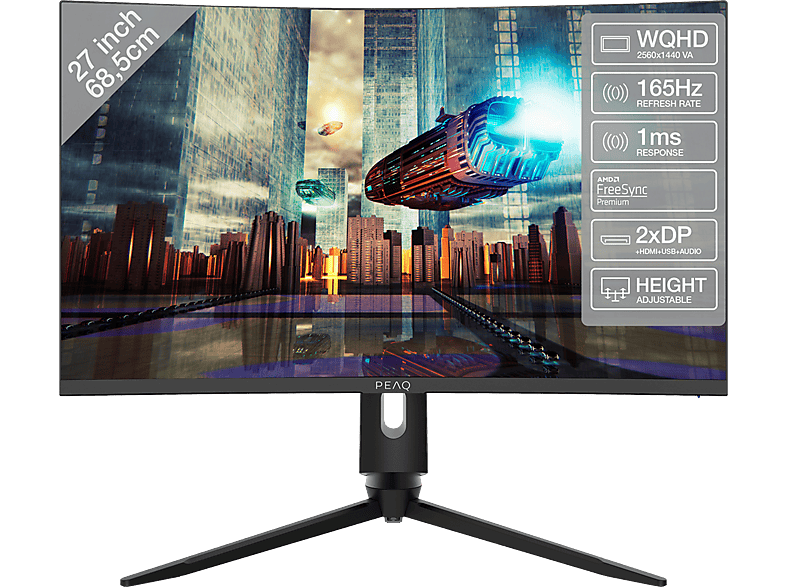 Peaq Pmo G270 - 27 Inch 2560 X 1440 (quad Hd) 1 Ms 165 Hz