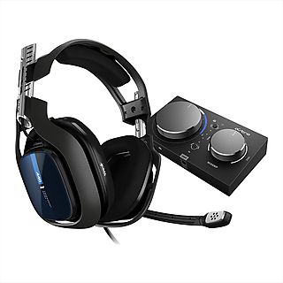 ASTRO GAMING A40 TR Headset + MixAmp Pro, Schwarz-Blau (PS4, PS5, PC, MAC)