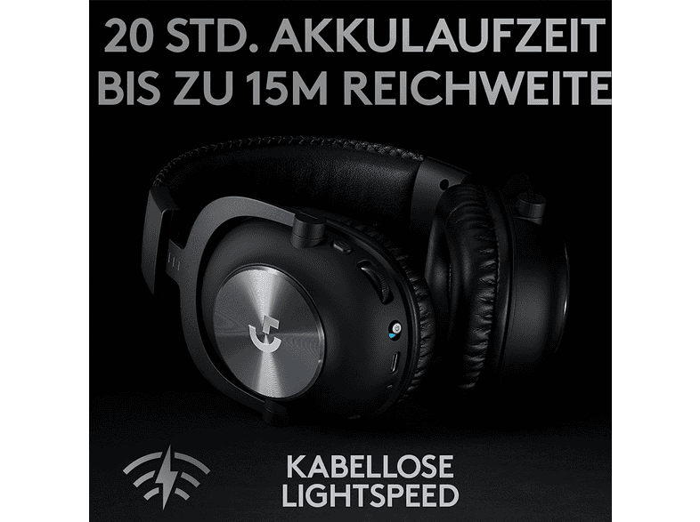 LOGITECH G pro X Lightspeed, Kabelloses Gaming Headset, Blue VO!CE, 7.1 Surround-Sound, Schwarz — Foto 2 von 5