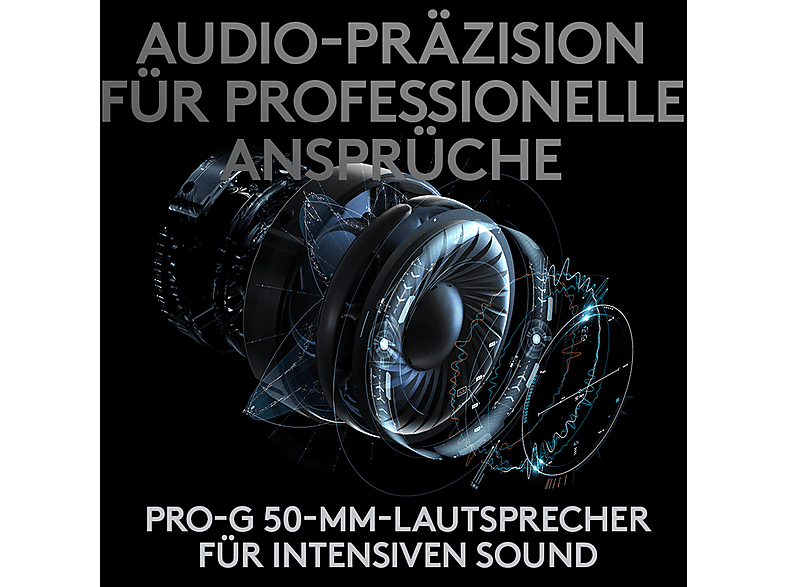 LOGITECH G pro X Lightspeed, Kabelloses Gaming Headset, Blue VO!CE, 7.1 Surround-Sound, Schwarz — Foto 4 von 5