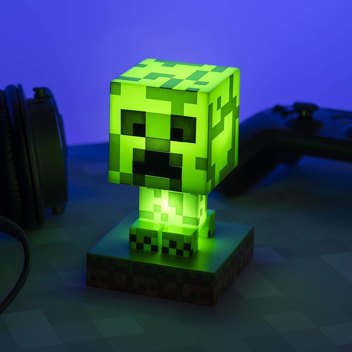 PALADONE Minecraft - Creeper - Lampe décorative (Vert / marron / noir)