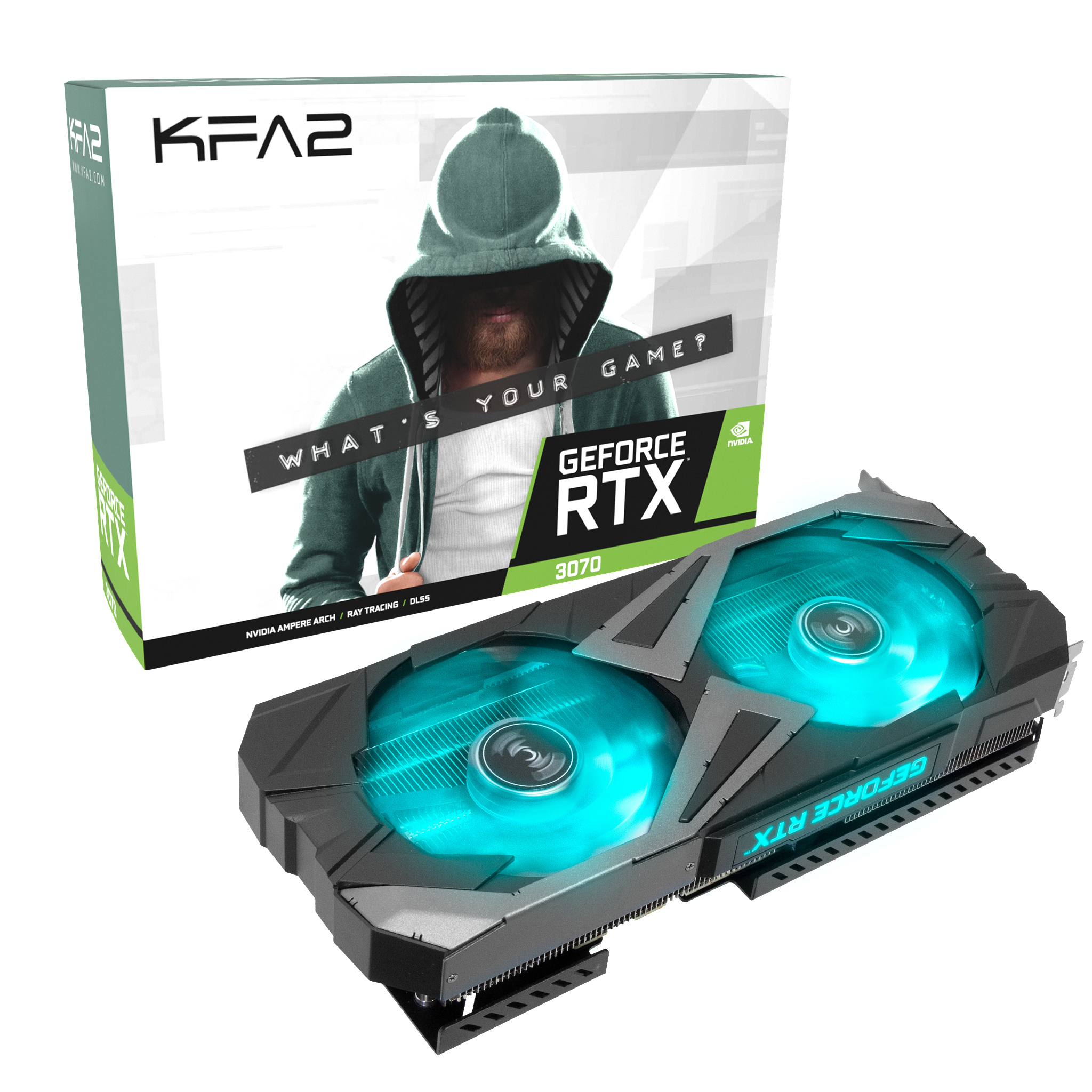 KFA2 GeForce RTX™ 3070 EX 1-Click OC 8GB LHR (37NSL6MD2VXK) (NVIDIA, Grafikkarte)