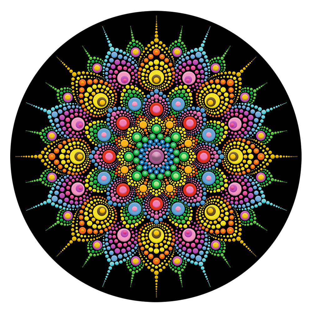POPSOCKETS PopGrip Basic Pearl Mandala Handyhalterung, Mehrfarbig