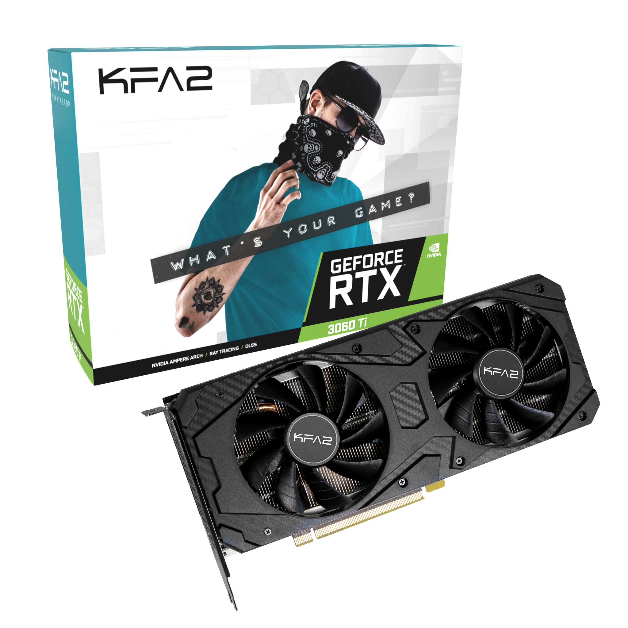 KFA2 GeForce RTX™ 3060 Ti 1-Click OC 8GB LHR (36ISL6MD1VQK) (NVIDIA, Grafikkarte)