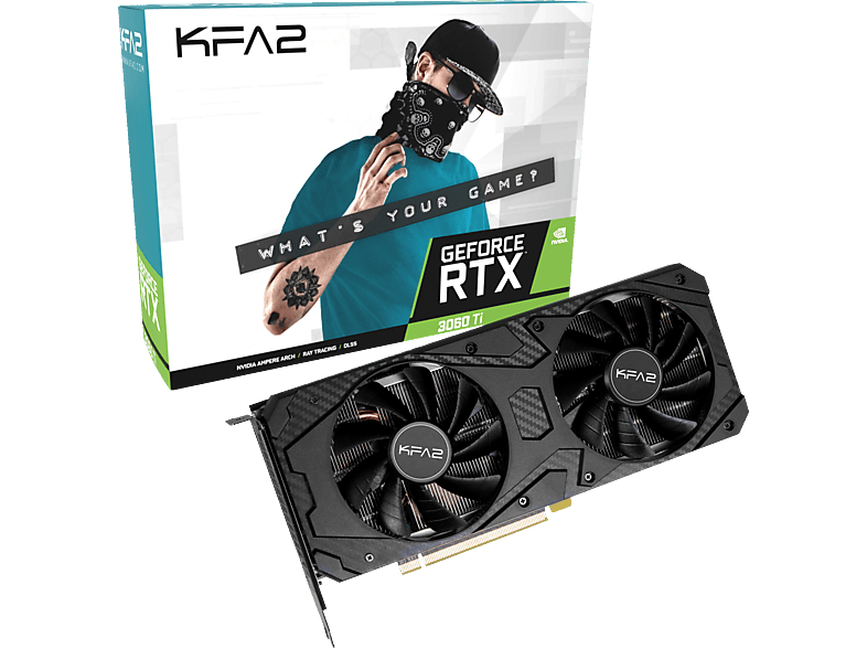 KFA2 GeForce RTX 3060 Ti 1 Click OC 8GB LHR 36ISL6MD1VQK NVIDIA Grafikkarte