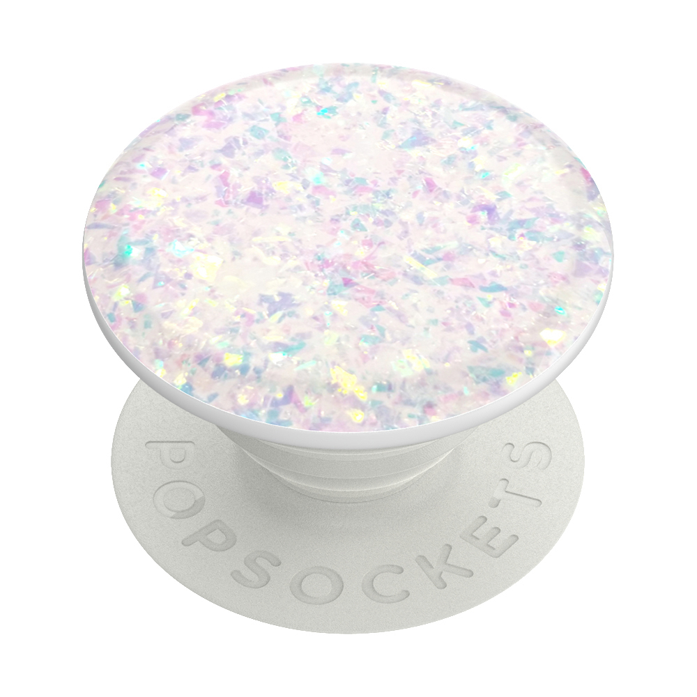 POPSOCKETS PopGrip Basic Iridescent Confetti Mehrfarbig Handyhalterung, White