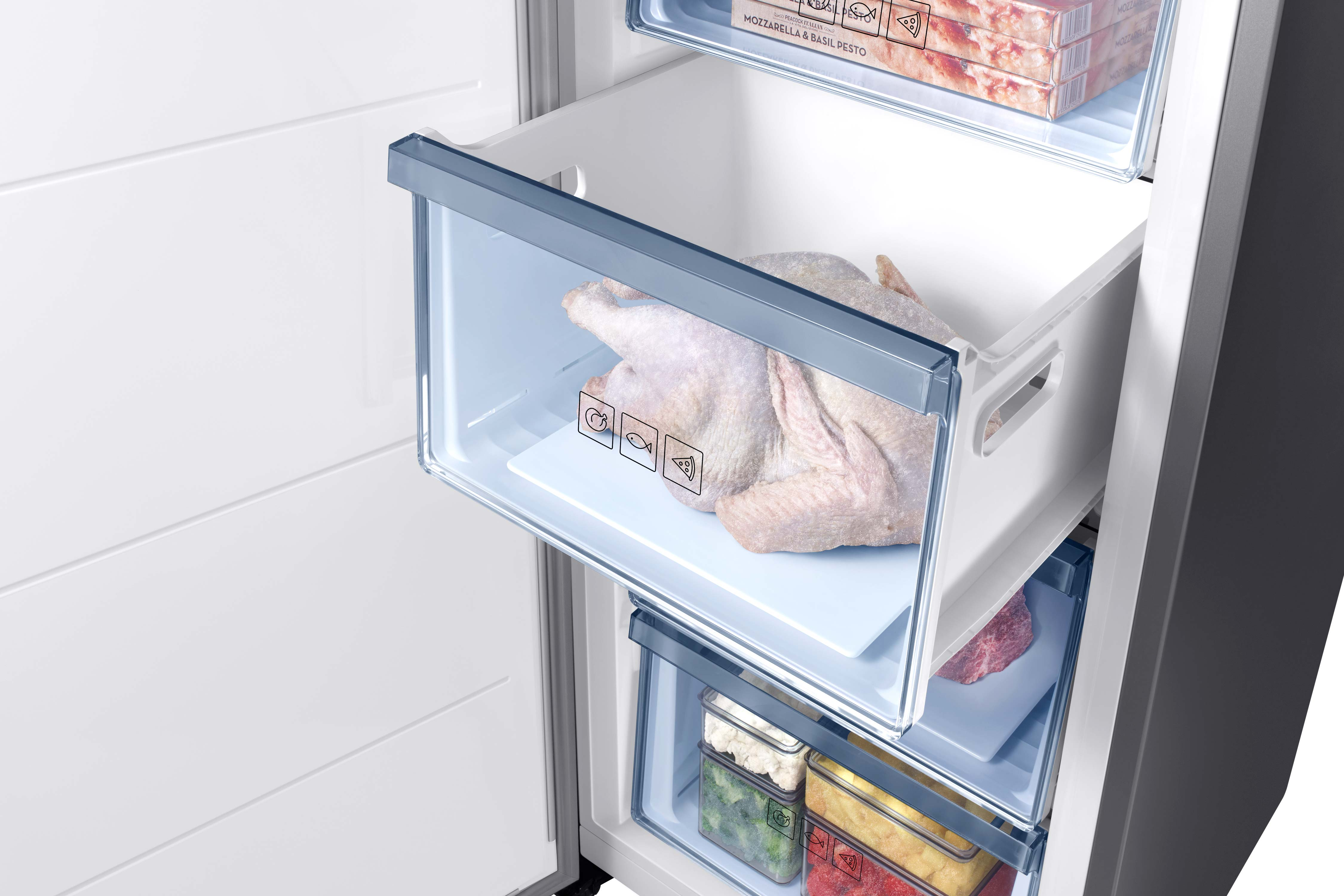 SAMSUNG RZ32M711ES9/EG Gefrierschrank (E, 323 l, 1853 mm hoch)
