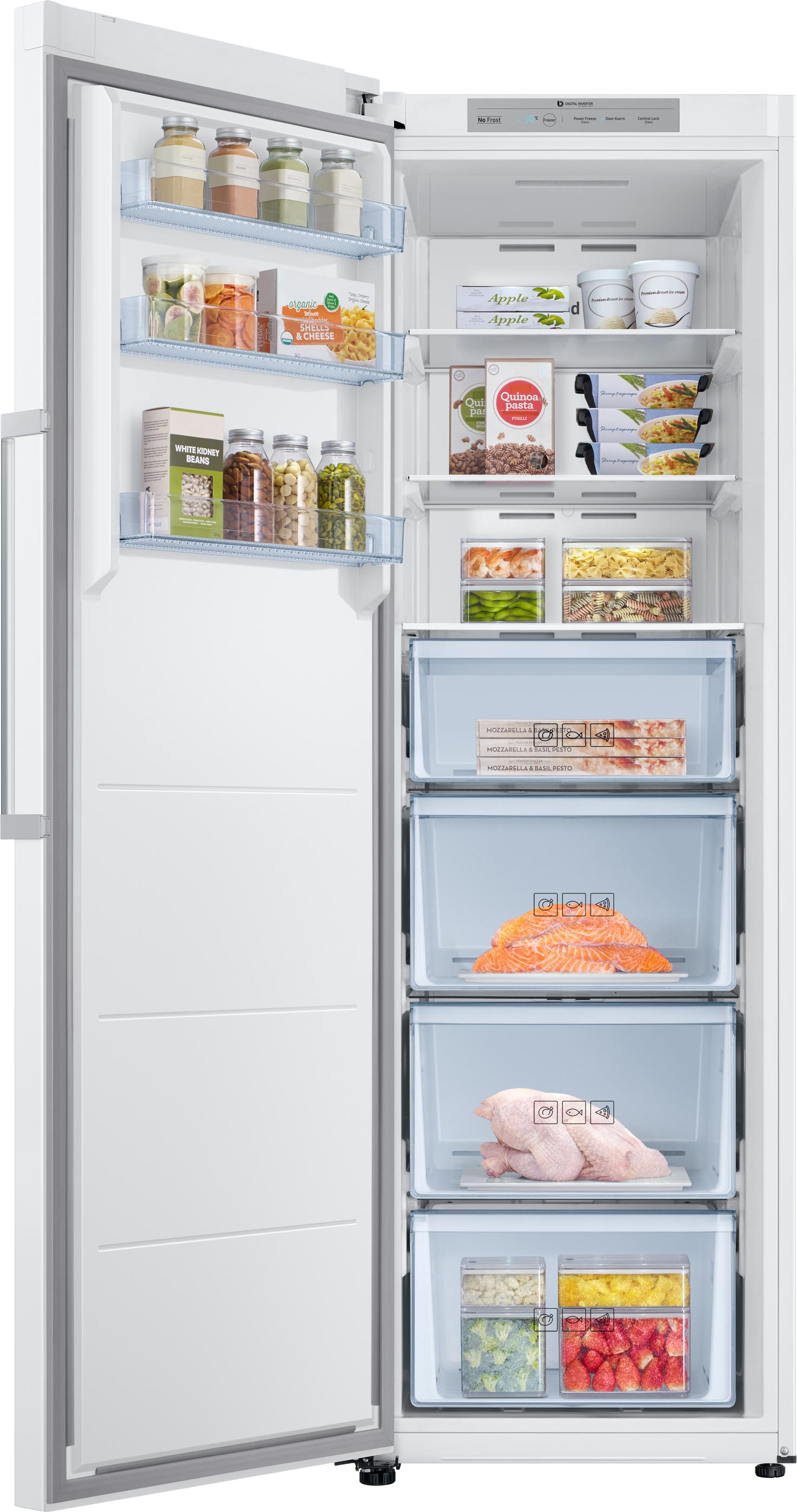SAMSUNG RZ32M700EWW/EG Gefrierschrank (E, 323 l, 1850 mm hoch)
