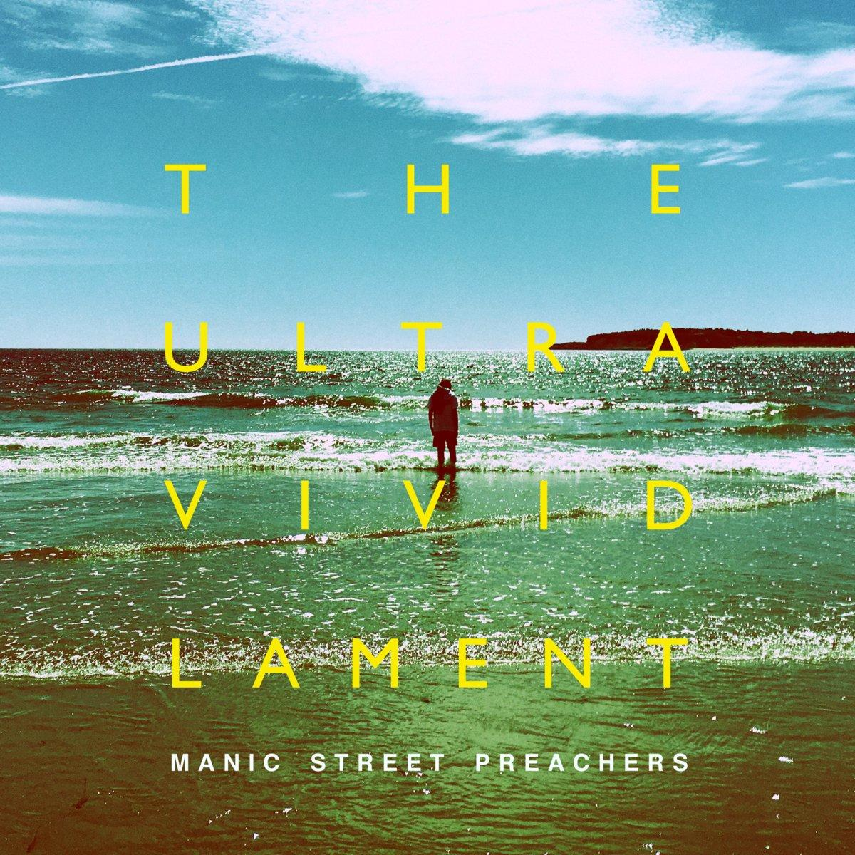 Albumhoes: een persoon in de zee, tekst 'The Ultra Vivid Lament' in geel.