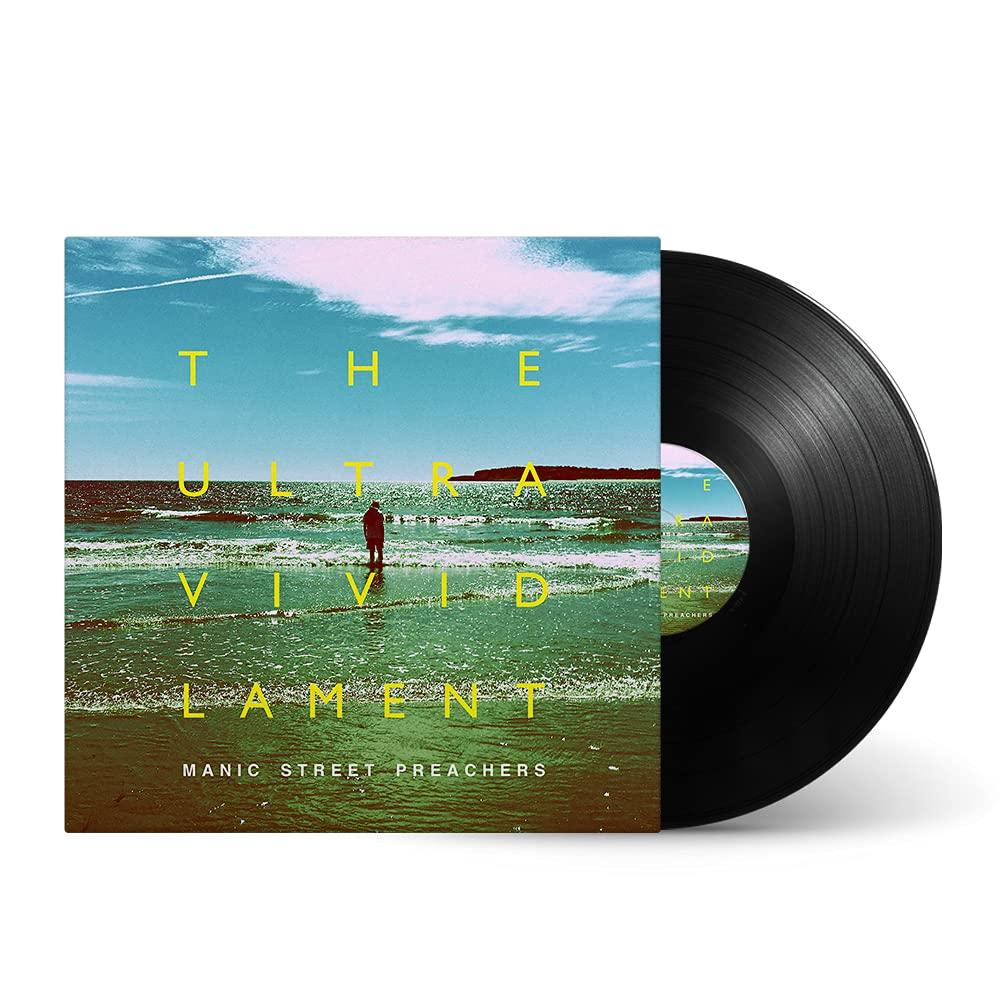 Albumhoes met oceaanscène, tekst 'THE ULTRA VIVID LAMENT' en een zwarte vinylplaat.