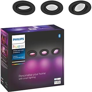 PHILIPS HUE Centura inbouwspot WACA rond Zwart 3-pack