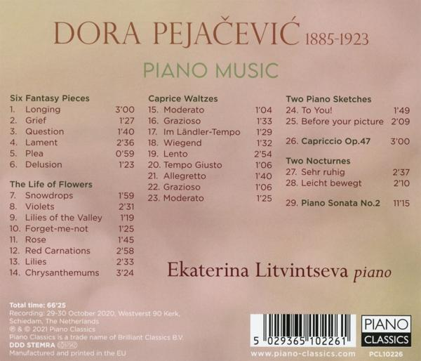 Ekaterina Litvinyseva - Pejacevic:Piano Music  - (CD)