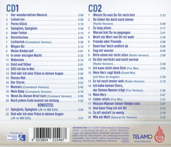 CD-Cover mit Titelliste und Barcode.