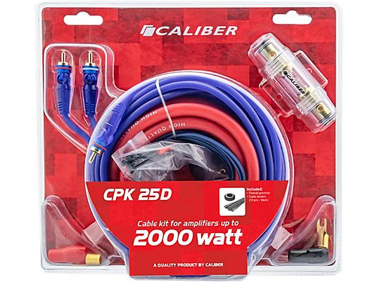 CALIBER CPK25D - Jeu de câbles d'amplificateur (Multicolore)