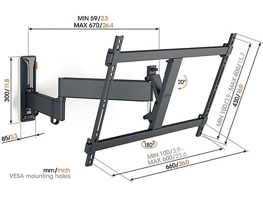 VOGELS TVM 3645 Full-Motion+ L Zwart