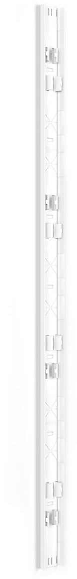 White vertical plastic strip with small rectangular openings.